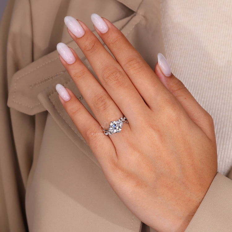 Lab grown diamond ring offering eco-friendly luxury.
