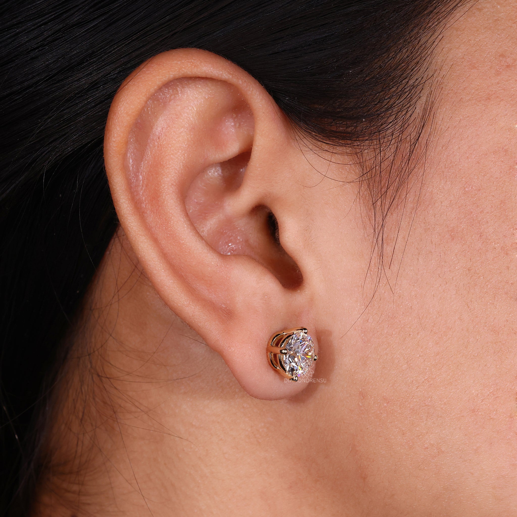 Sophisticated 4 carat diamond stud earrings with unmatched sparkle.