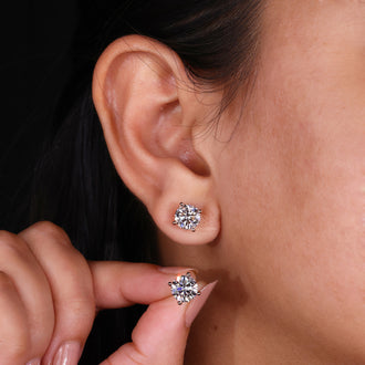 3 carat stud earrings crafted from IGI-certified Lab Grown Diamonds.