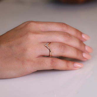 Lab Grown Diamond ring glowing with ethical beauty and sparkle.
