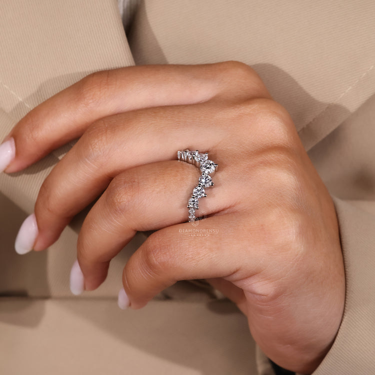 White gold wedding band offering a clean and timeless look.
