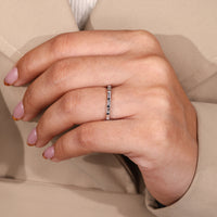 White gold diamond band with timeless elegance.
