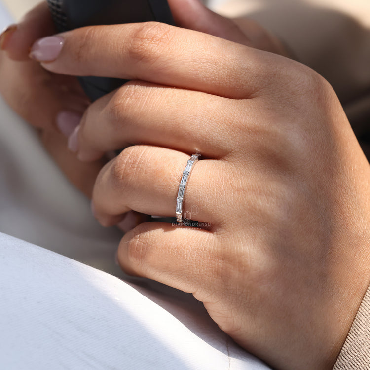 Diamond eternity band with a luxurious shine.
