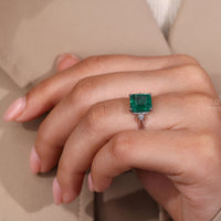 White gold ring with Hidden Halo design.
