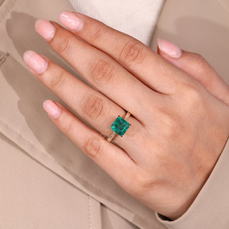 Milgrain setting ring with IGI certified diamond.
