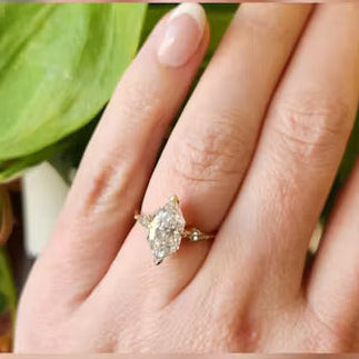 Solitaire oval cut diamond ring shown on a finger Testimonials