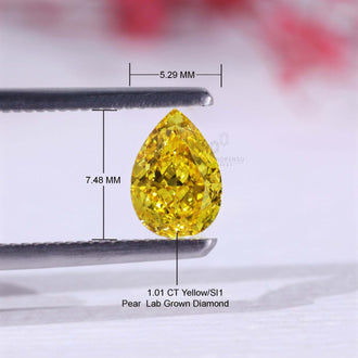 IGI Certified lab grown loose diamond pear brilliant diamond