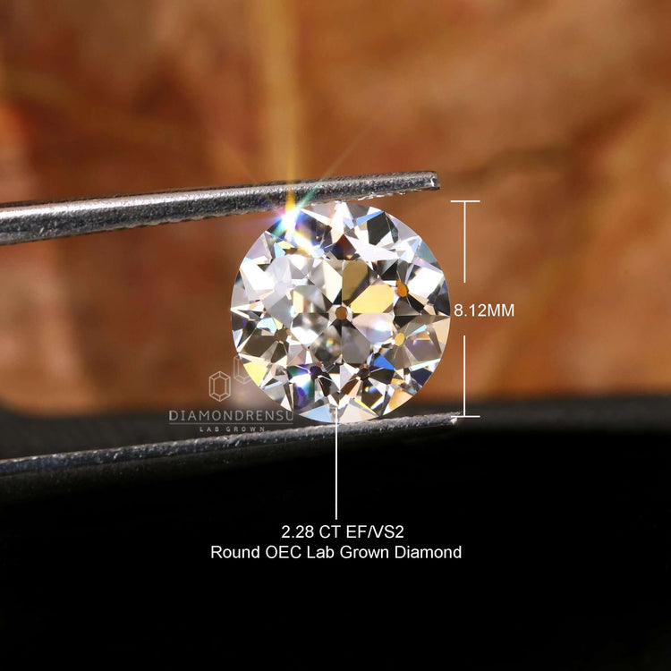 Old European cut diamond offered in lab grown loose diamond format.