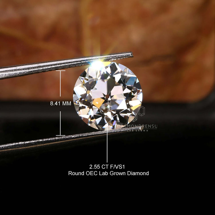 Old European cut round diamond designed for antique-inspired jewelry.