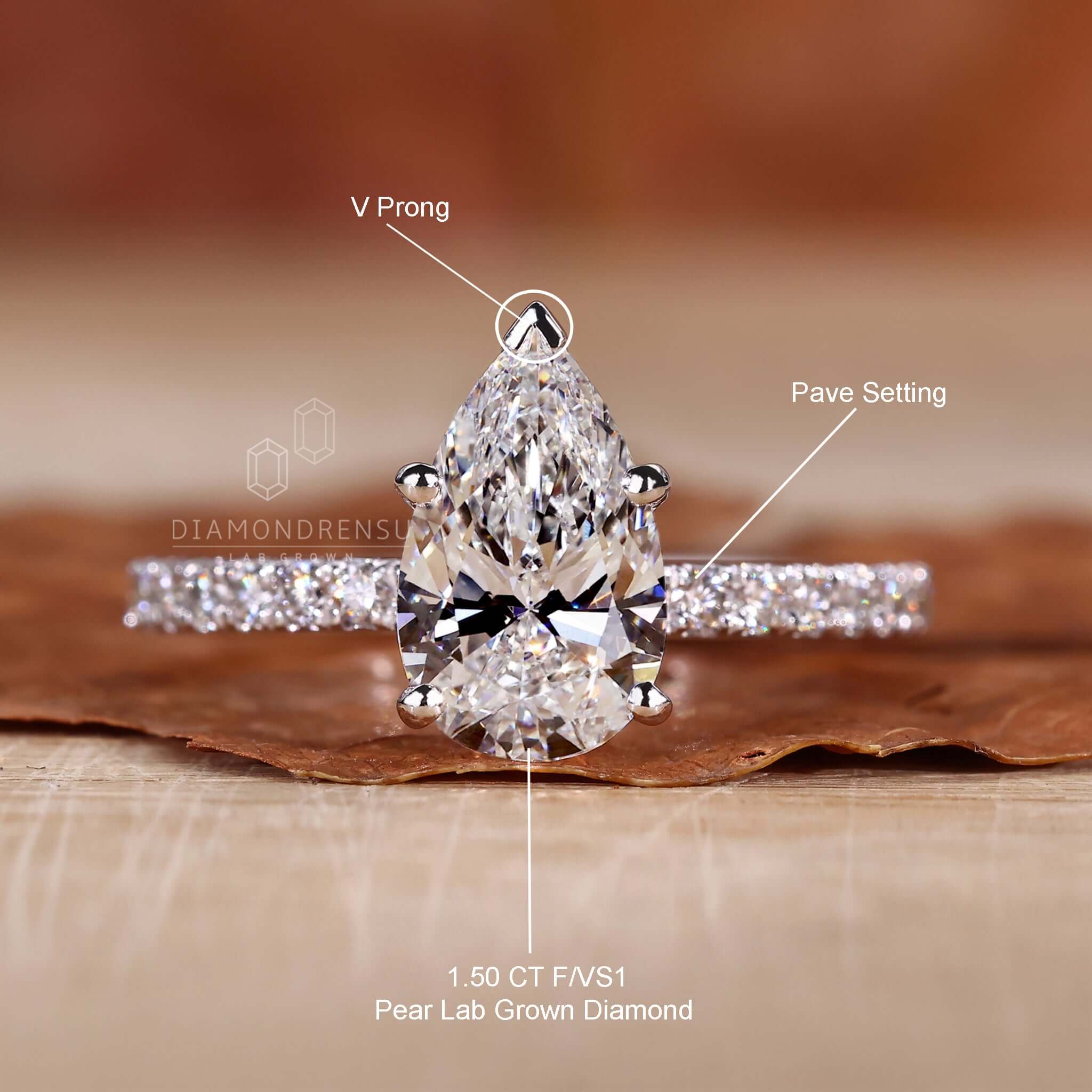 Buy quality Rose Gold Single Diamond ladies ring in Ahmedabad