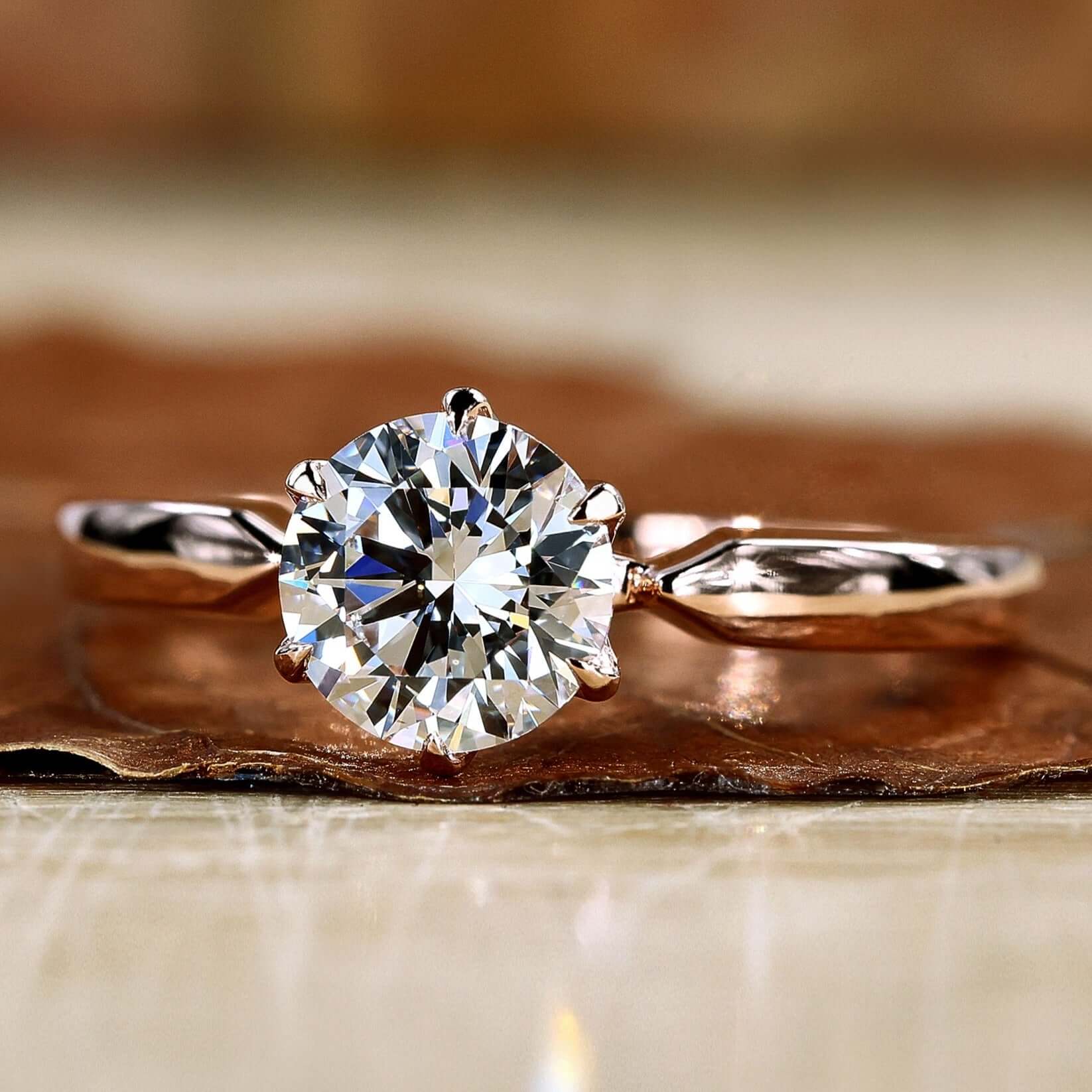 round cut engagement ring