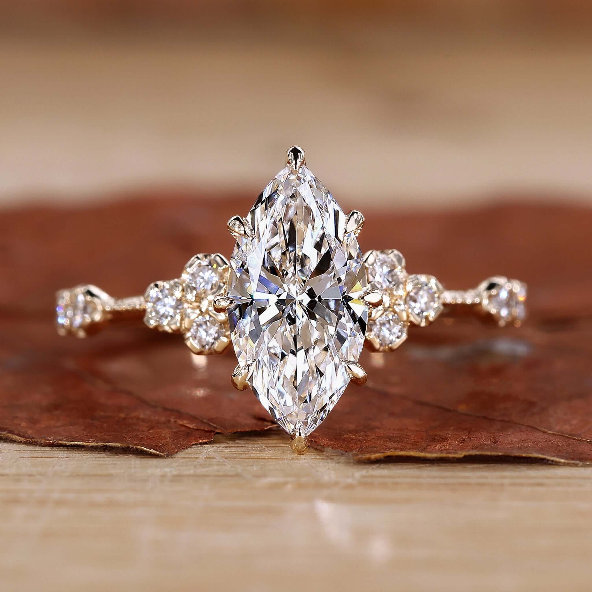 Vintage Marquise Cut Diamond Ring - Timeless Elegance