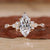 Elegant marquise cut diamond ring, showcasing its elongated shape and brilliant sparkle.