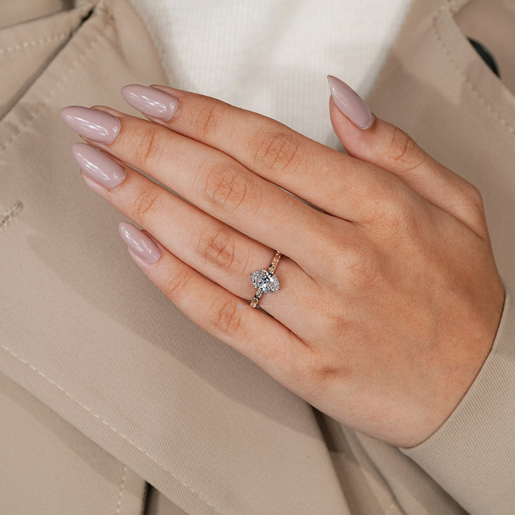 Handmade oval diamond ring by Diamondrensu.