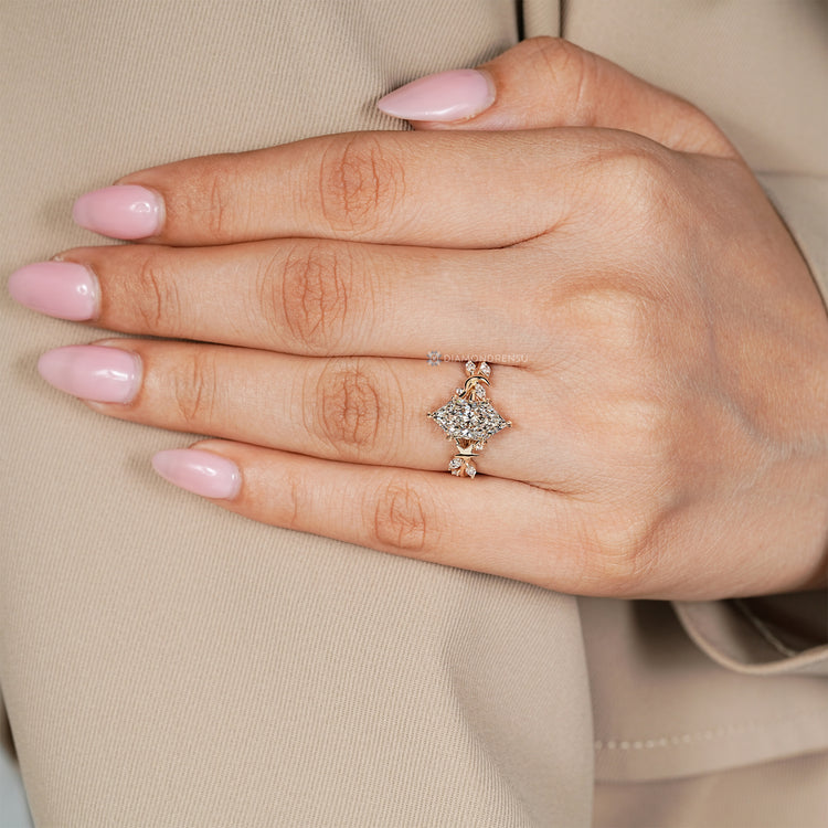 Handmade nature inspired Dutch marquise ring by Diamondrensu.