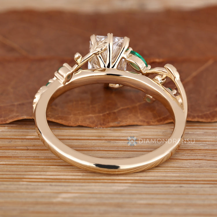 IGI certified lab grown diamond engagement ring.