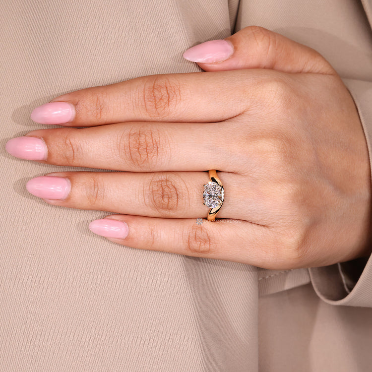 IGI certified engagement ring with handmade craftsmanship.