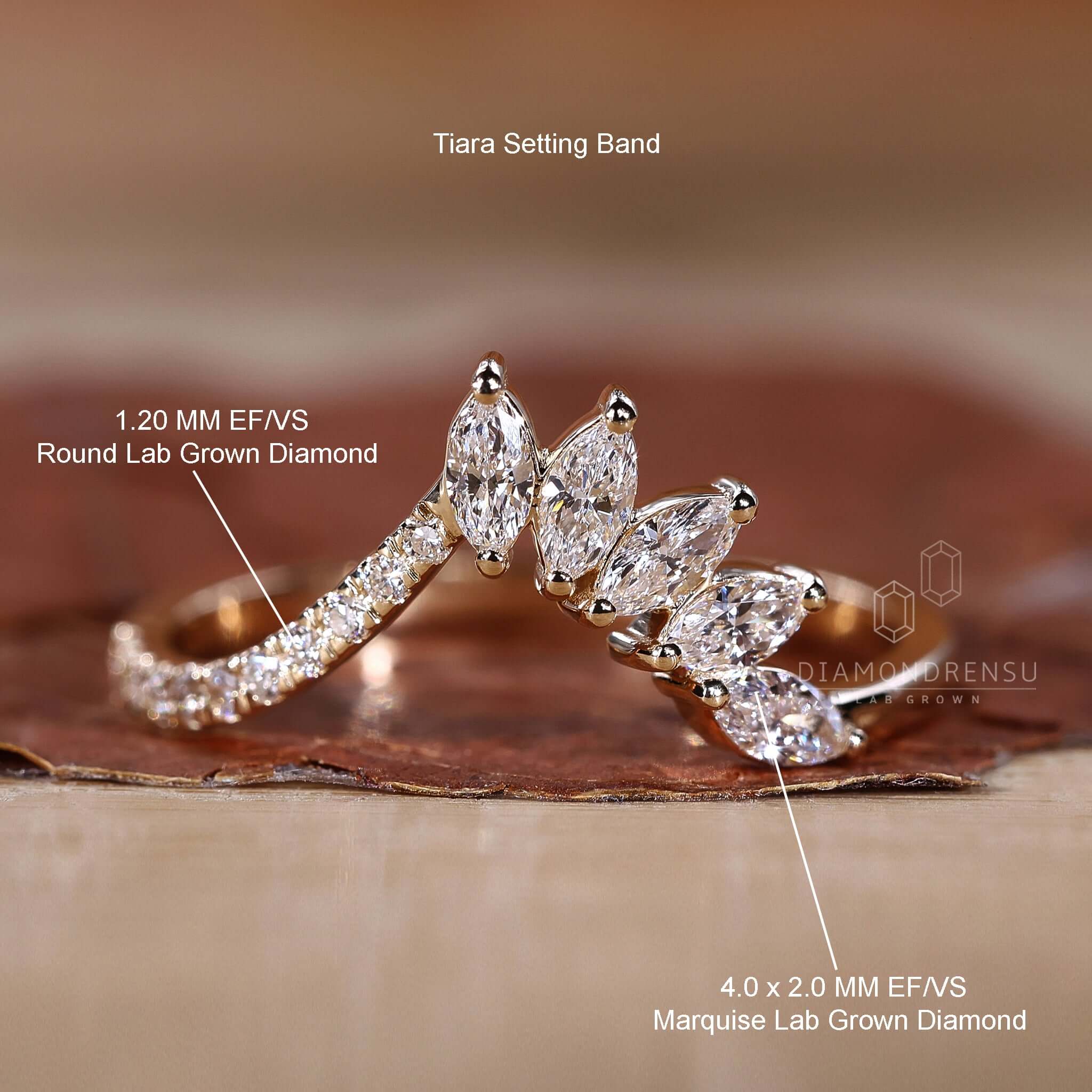 Tiara Wedding Band for Women - Timeless Beauty Tiara Wedding Band for Women - Timeless Beauty
