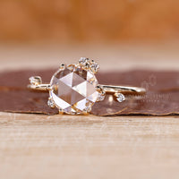 Yellow gold engagement ring glows with warm color.
