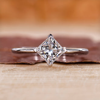 Solitaire diamond ring features one stunning center stone.
