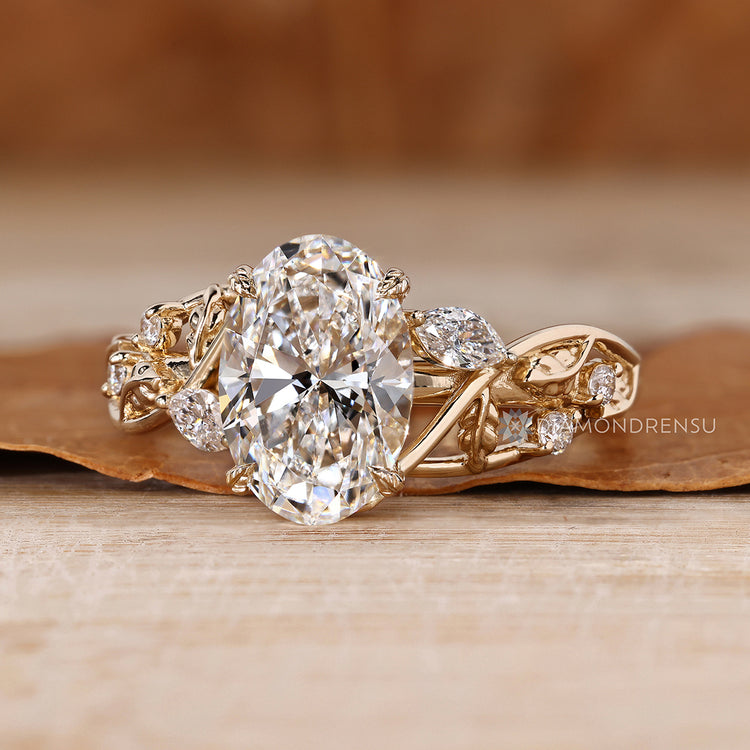 IGI certified lab grown diamond in a handmade ring.