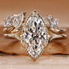 Marquise bridal set in a solitaire style.