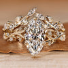 Marquise bridal set with round side stones.