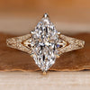 Art Deco Engagement Ring with marquise and split shank.