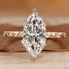 Marquise center stone Art Deco engagement ring.