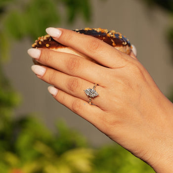 Art Deco marquise solitaire diamond ring.