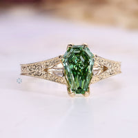Art Deco coffin cut diamond ring.