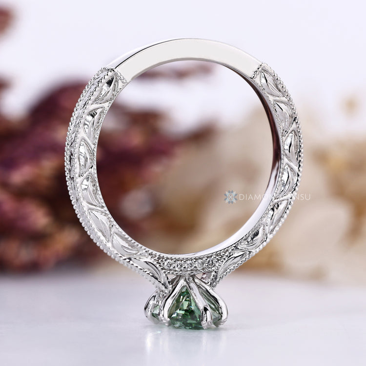 Art Deco Dutch marquise diamond ring with milgrain details.