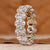 Oval diamond wedding band with handmade design by Diamondrensu.
