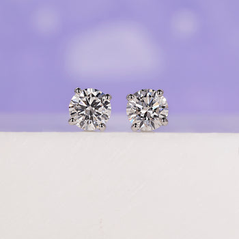 Stunning 1 carat diamond earrings for timeless elegance.
