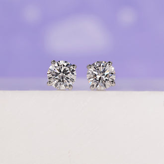 Stunning 1 carat diamond earrings for timeless elegance.
