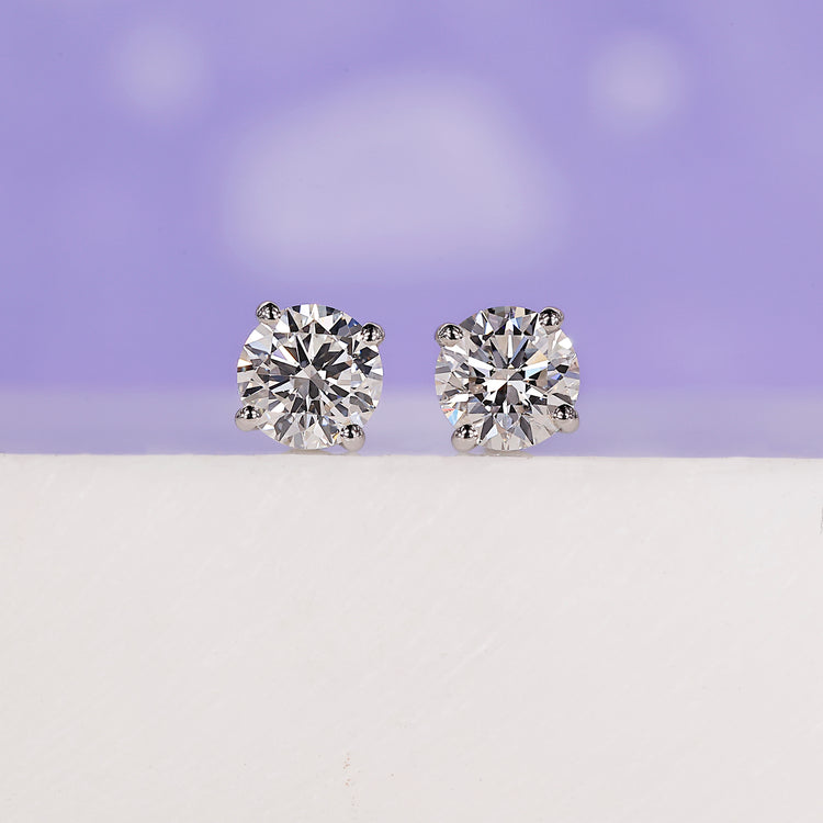 Stunning 1 carat diamond earrings for timeless elegance.
