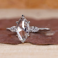Marquise rose cut diamond offering a vintage-inspired and unique style.
