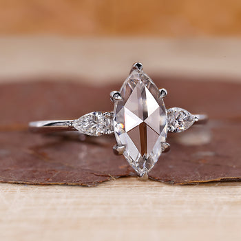 Marquise Rose Cut Ring featuring a beautifully handcrafted design.
