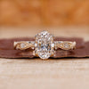 Vintage diamond engagement ring with intricate handmade details.
