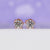 1 carat diamond stud earrings with an elegant diamond prong setting.

