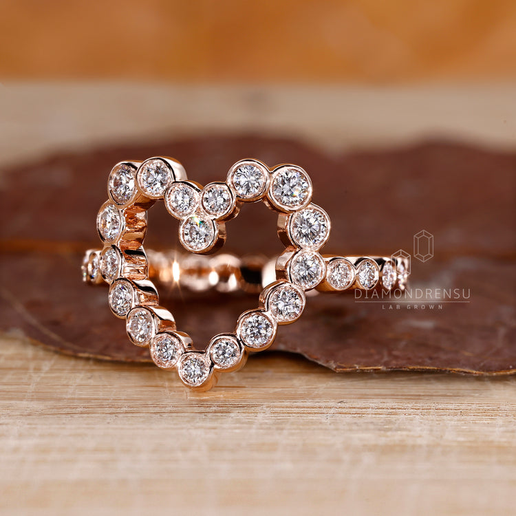 Custom diamond ring crafted in handmade jewelry style.
