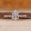 This pear diamond ring has a soft and graceful shape.
