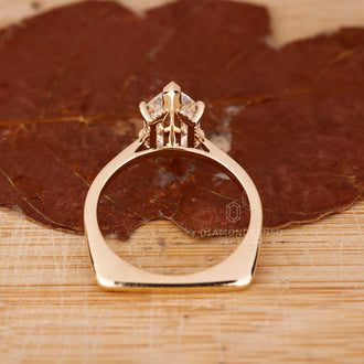 Euro shank ring crafted in yellow gold.
