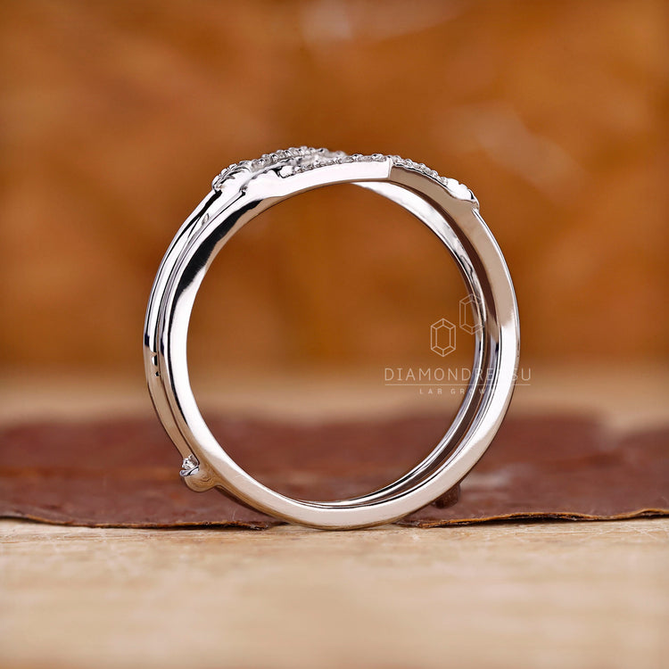Buy wedding band designed to match any engagement ring.
