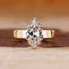 Old European cut diamond ring in yellow gold solitaire setting.
