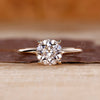 Round old European cut solitaire diamond ring.
