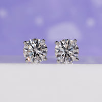 4 CT Diamond Earrings in an elegant handmade design with Lab Grown Diamond.
