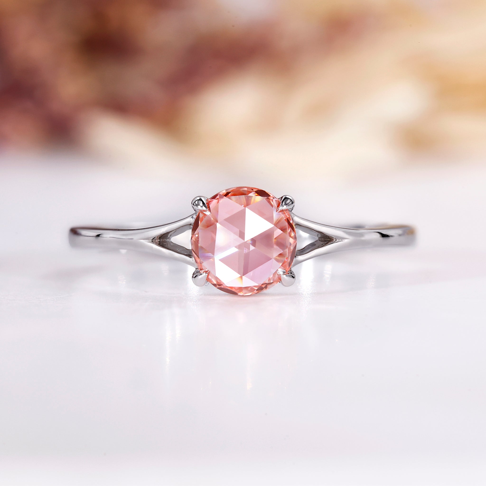 Rose cut diamond ring showcasing vintage-inspired elegance and timeless beauty.
