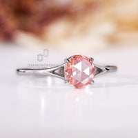 Rose cut ring designed for a bold yet elegant bridal style.
