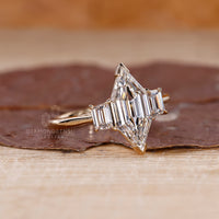 V shaped ring designed to add a contemporary flair.
